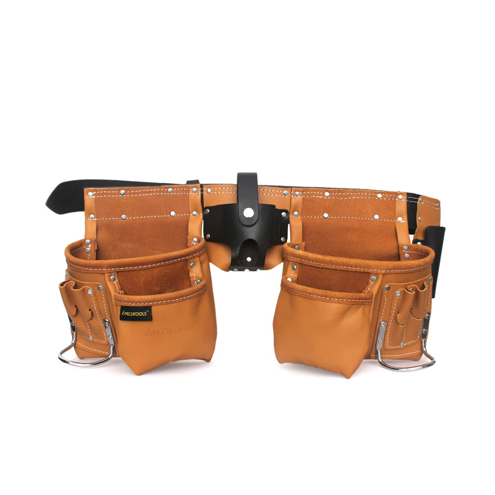 MechTools The Master Carpenter's Apron with Leather Belt - Yellow Brown