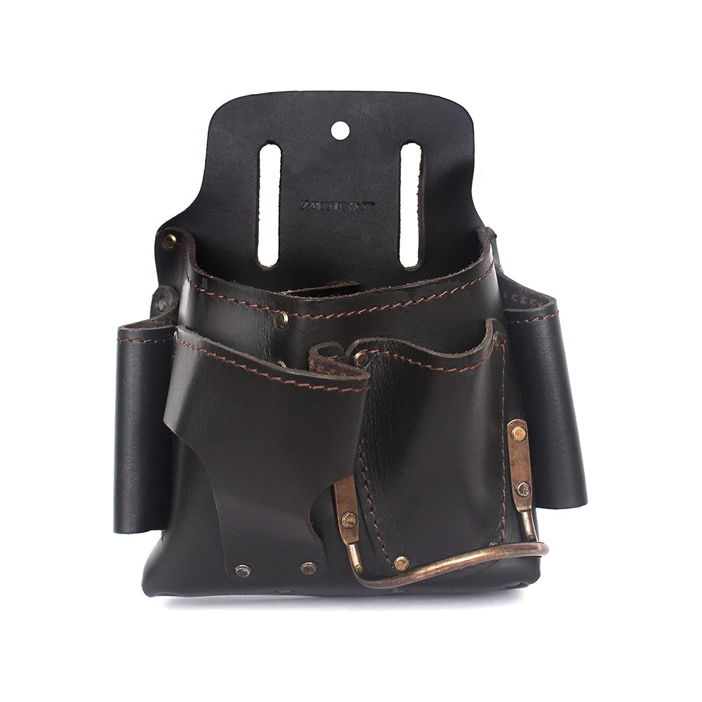 MechTools Carpenter Multi Tools Pouch, 5 Pockets with Hammer Ring
