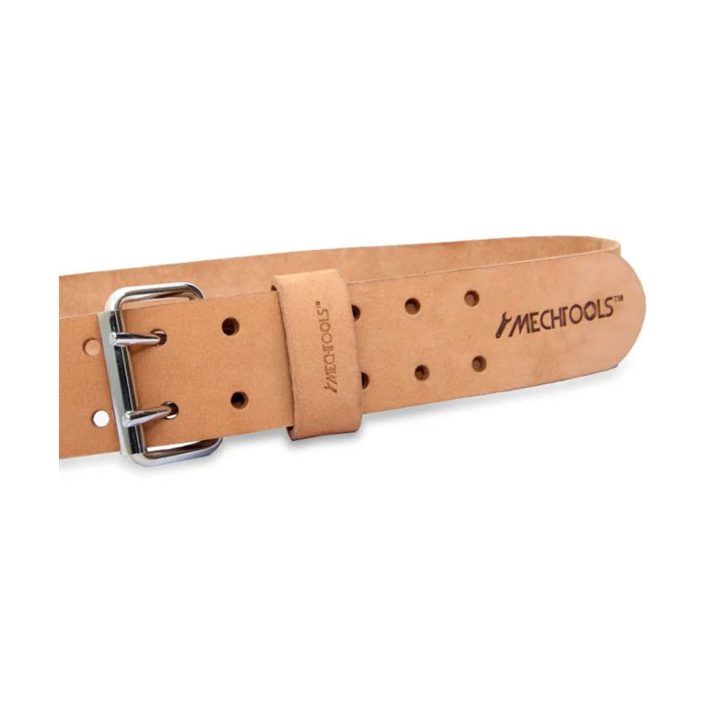 MechTools 2" Leather Tool Belt with Double Buckle (Natural)