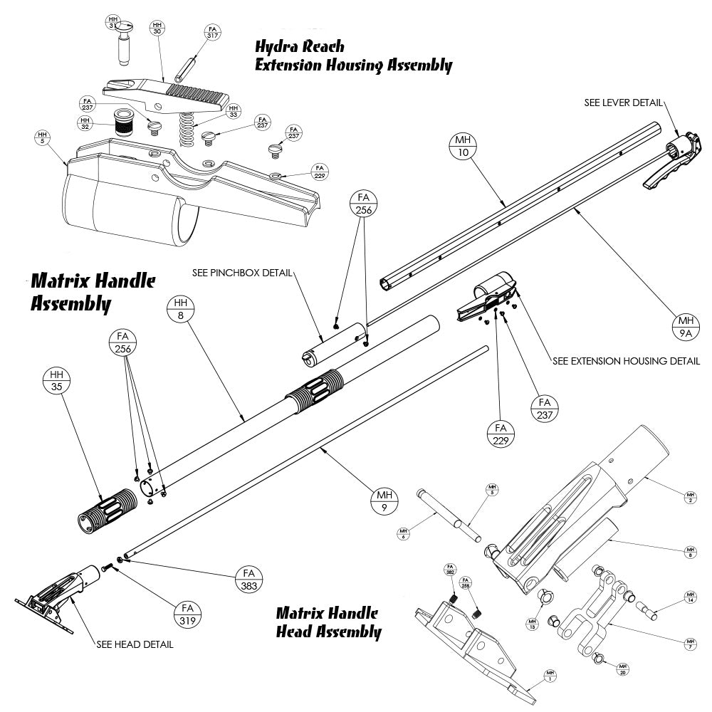 Columbia Handle Repair Parts