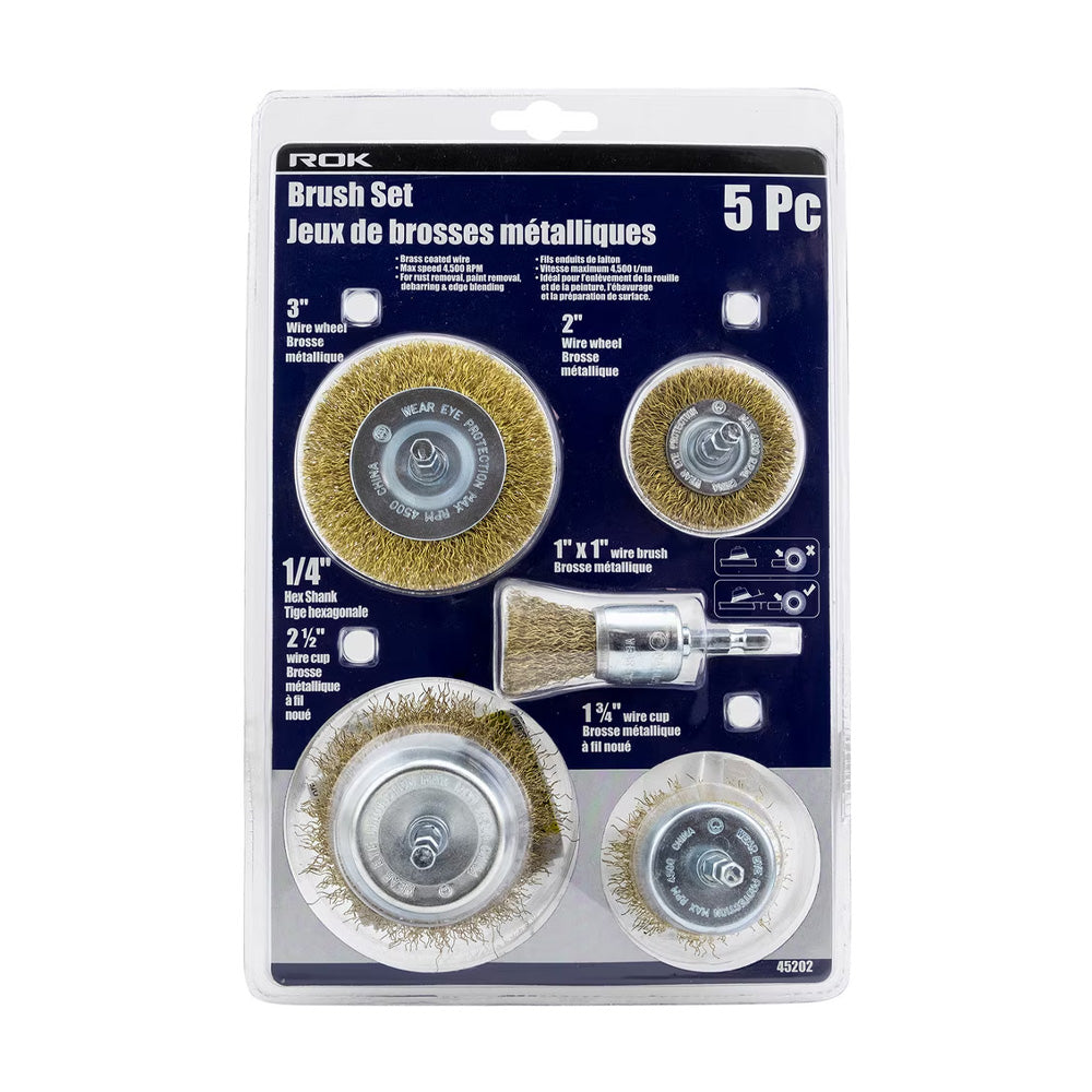 ROK Brass Wire Brush Set - 5pc