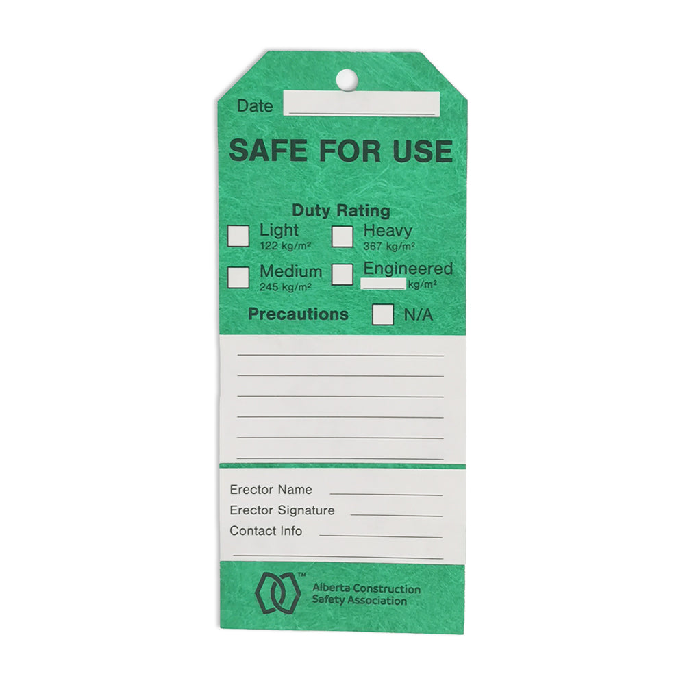 Scaffold Safety Tags