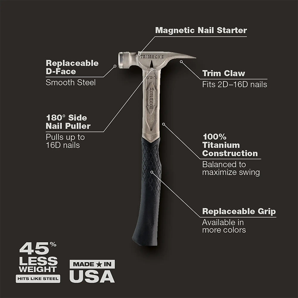 Stiletto 10oz TRIMBONE™ Smooth/Curved Titanium