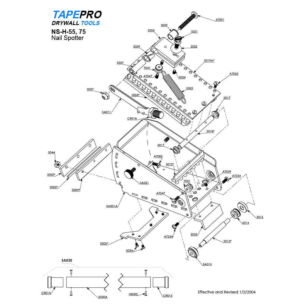 TapePro Nail Spotter Repair Parts