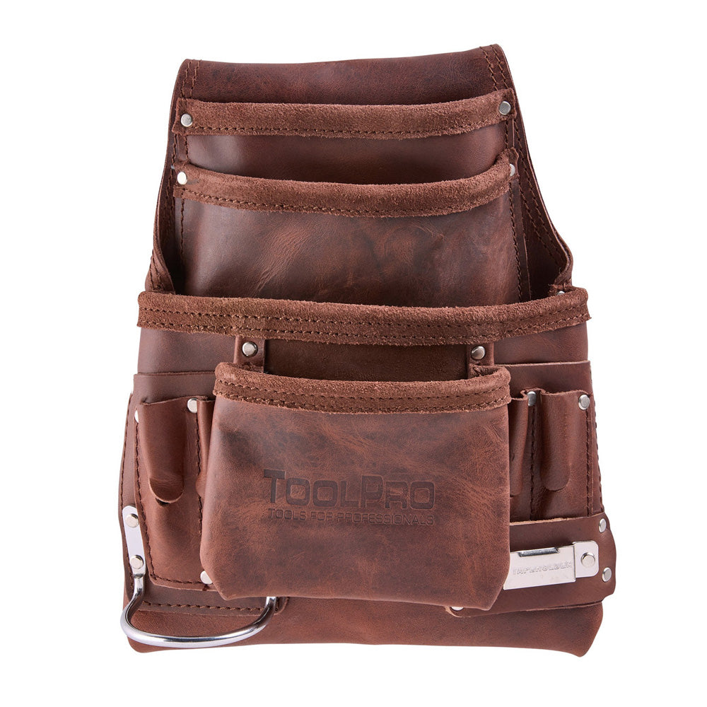ToolPro Oil Tanned 10 Pocket Nail Pouch