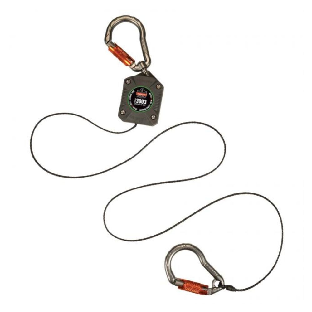 Ergodyne Squids 3003 Retractable Tool Lanyard - Dual Locking Carabiners