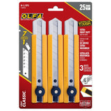 OLFA H-1-CP3 Heavy-Duty Anti-Slip Grip Utility Knife 3-Pack