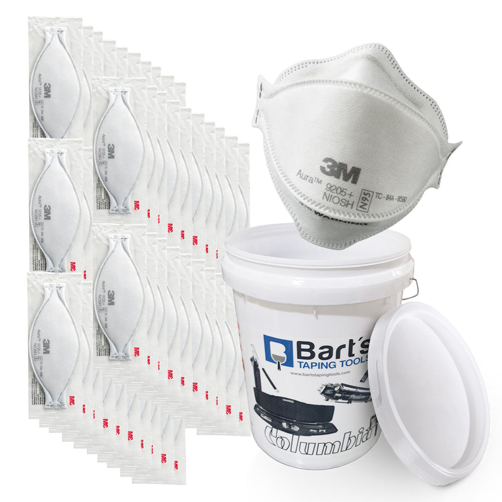 3M Aura 9205+ Particulate Respirator Masks in a Pail