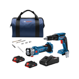 Bosch 18V 2-Tool Combo Kit with Brushless Screwgun, Brushless Cut-Out Tool