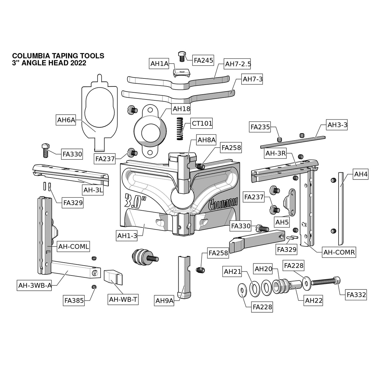 Columbia Angle Head Repair Parts