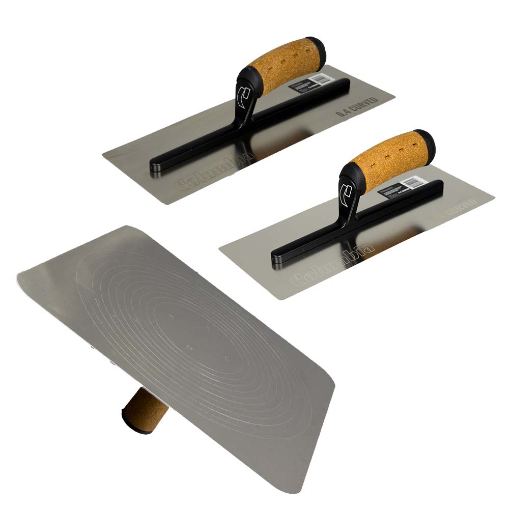 Columbia Silver Curved Hawk & Trowel Set