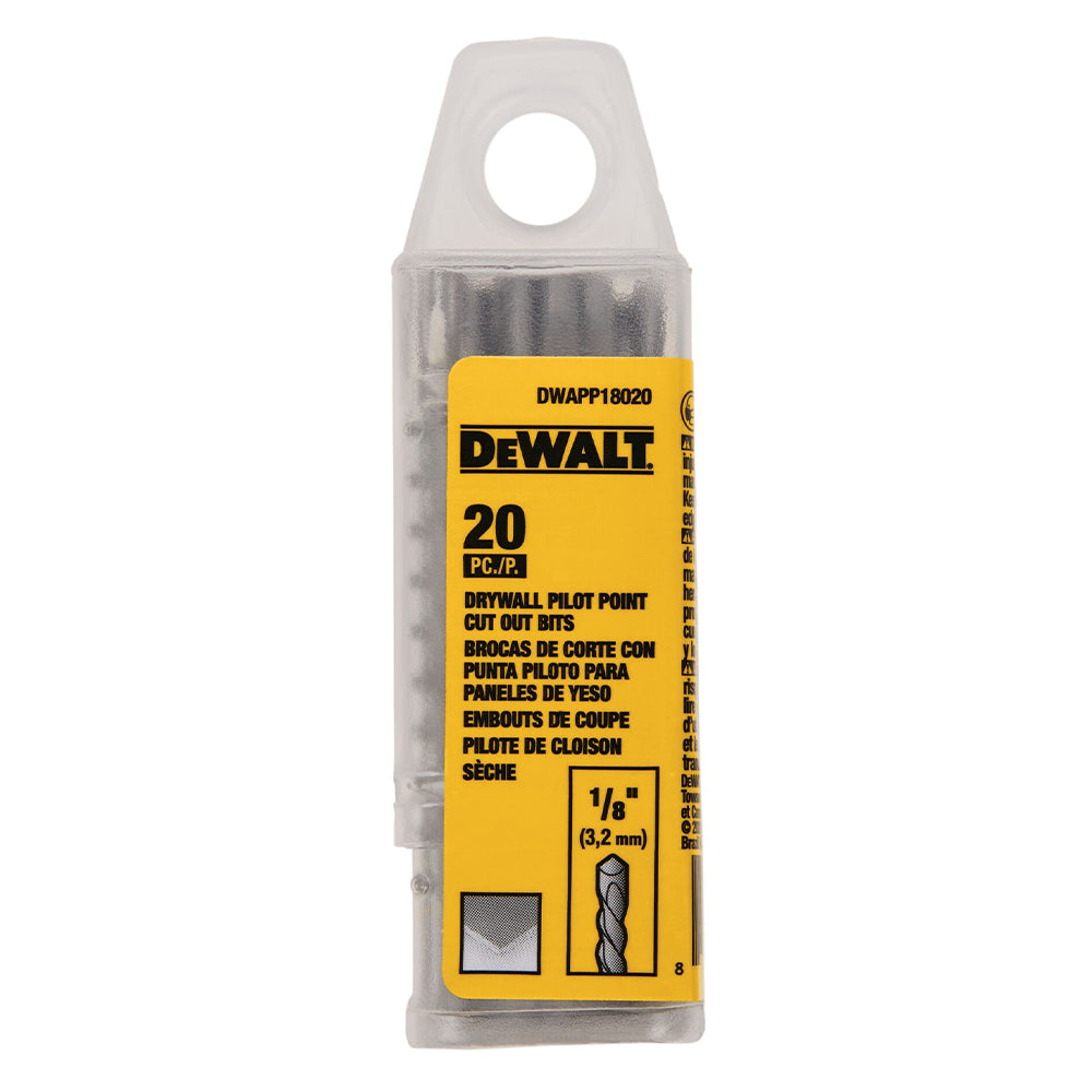 DeWALT Pilot Point Tip Cut-Out Bits 1/8"