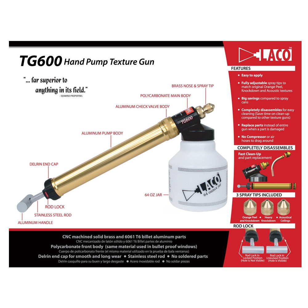 Laco TG600 Hand Pump Texture Gun
