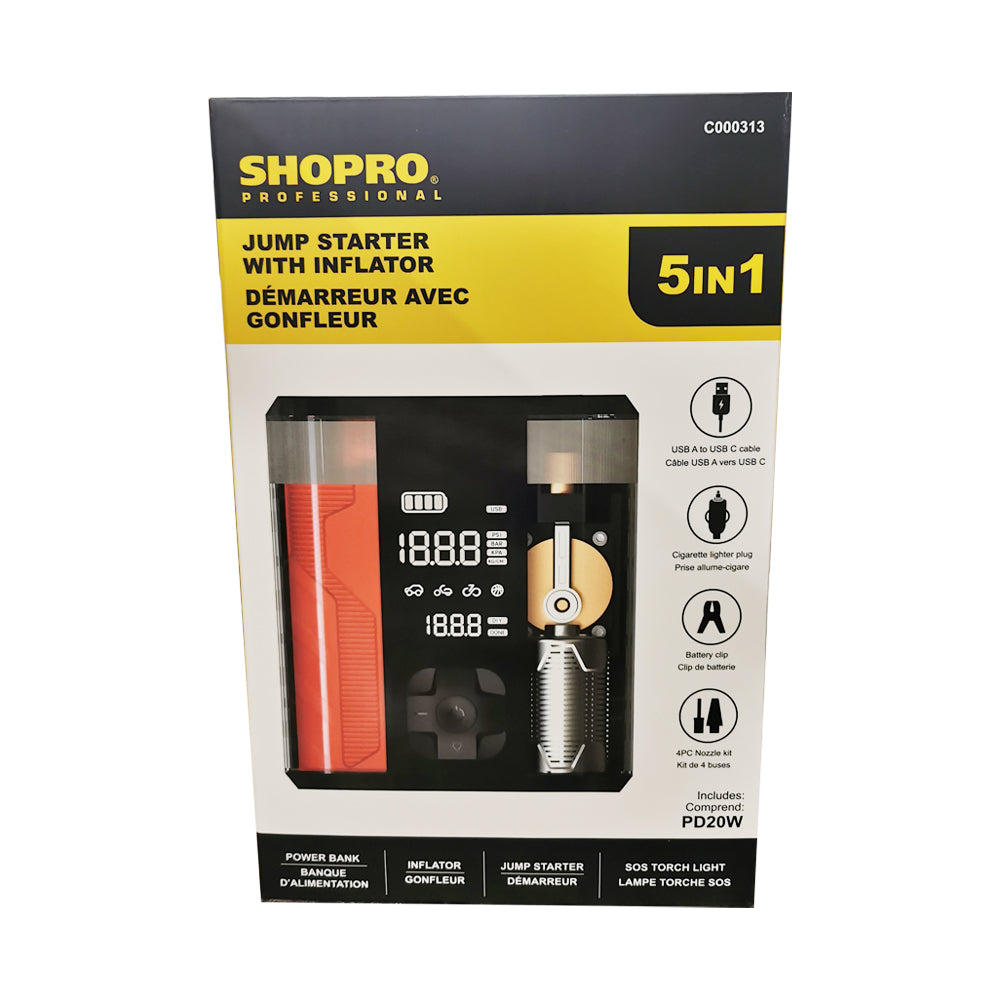 Shopro Jump Starter with Inflator