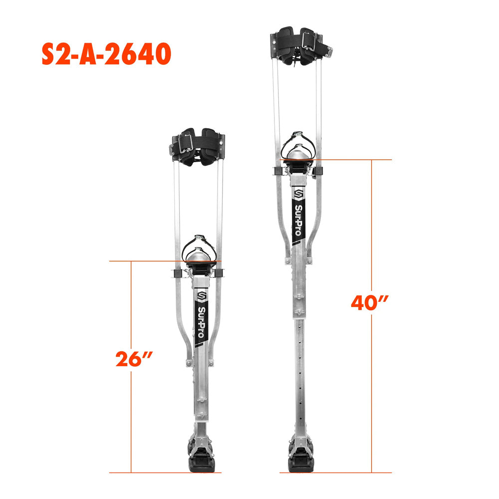 SurPro S2 Double Sized Aluminum Drywall Stilts