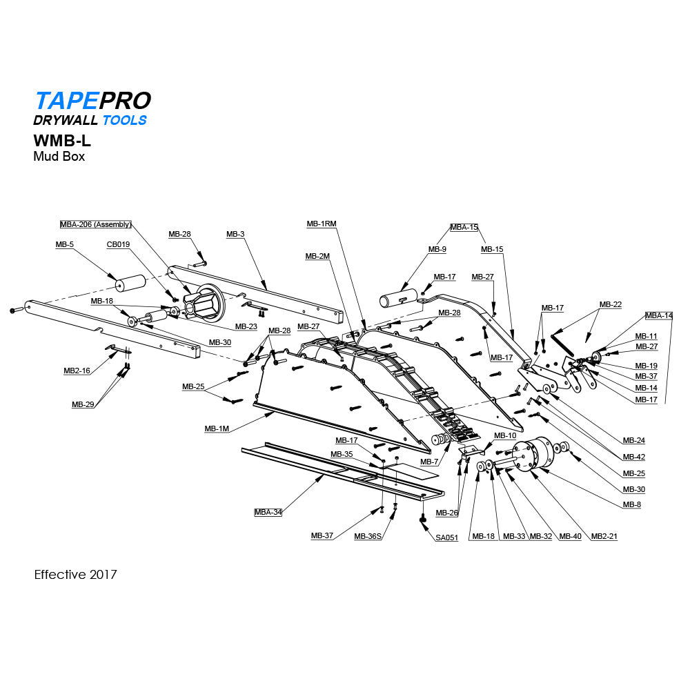 TapePro Mud Box Repair Parts