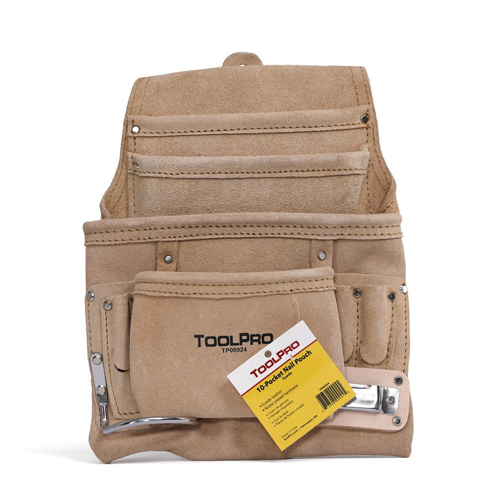 ToolPro Suede 10 Pocket Nail Pouch