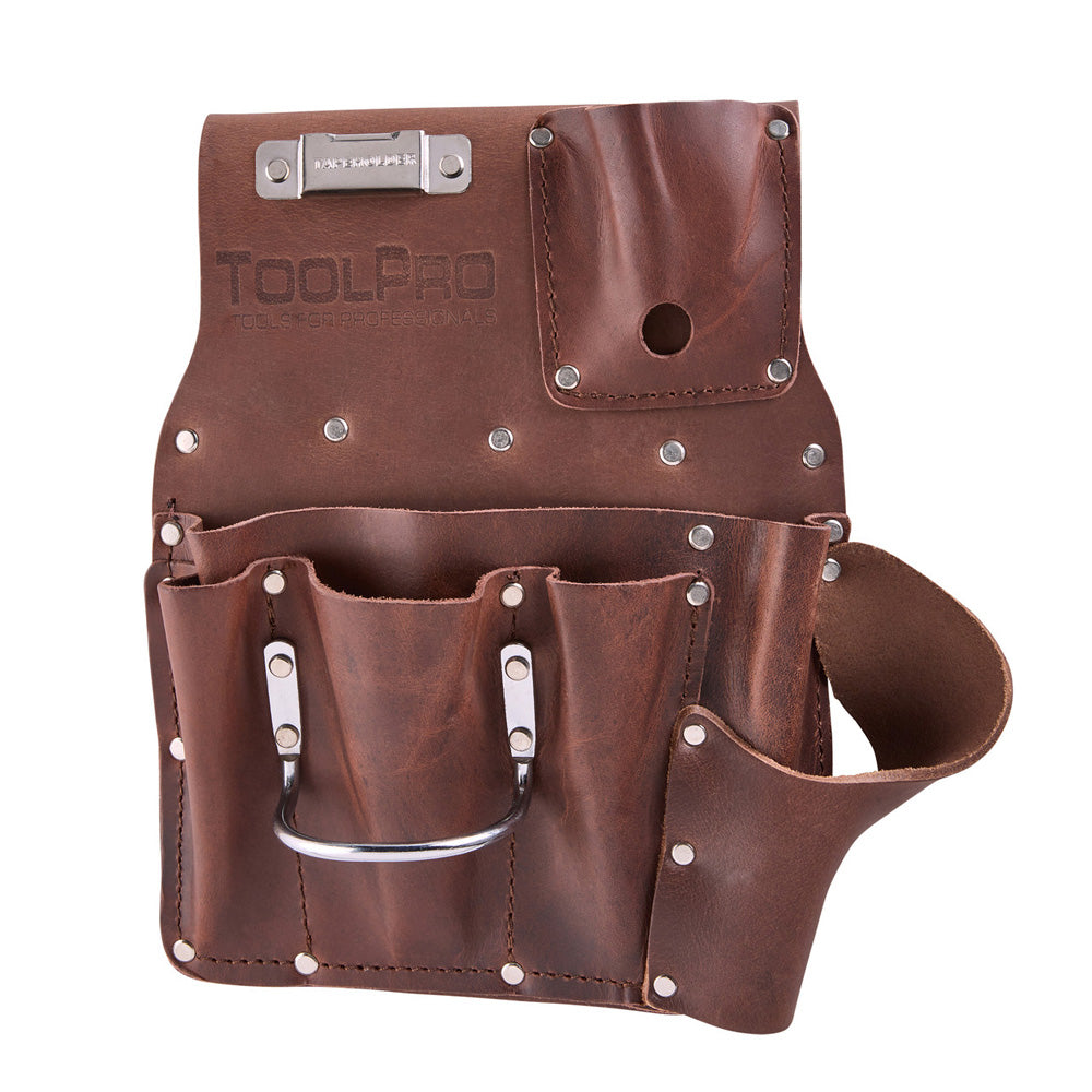 ToolPro 8 Pocket Drywall Oil Tanned Hanging Pouch