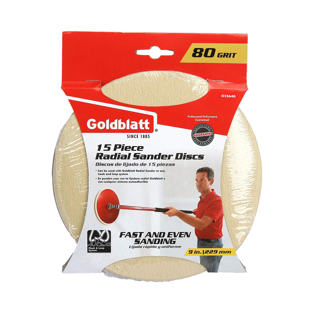 Goldblatt 9" Sanding Discs 15-Pack