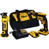 DeWALT DCK263D2 20v MAX* XR Li-Ion Cordless Drywall Screwgun & Cut-Out Tool Kit