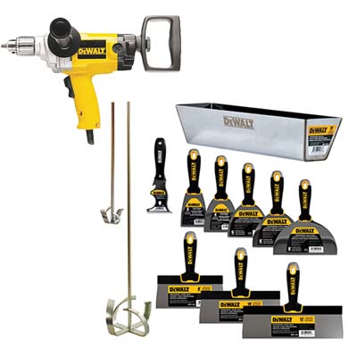 DeWALT Deluxe Stainless Steel Hand Tool Set With Optional Mixer Drill