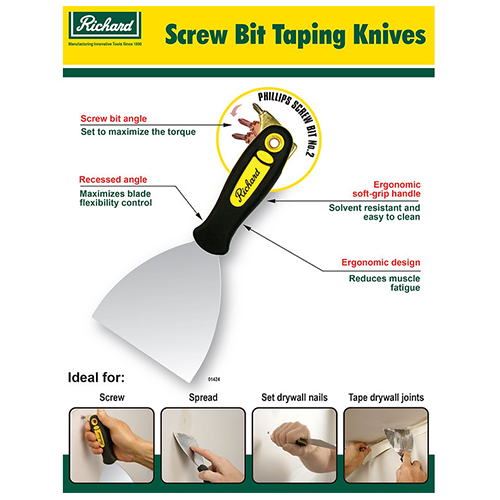 Richard Ergo-Grip Series - Screw Bit Taping Knife