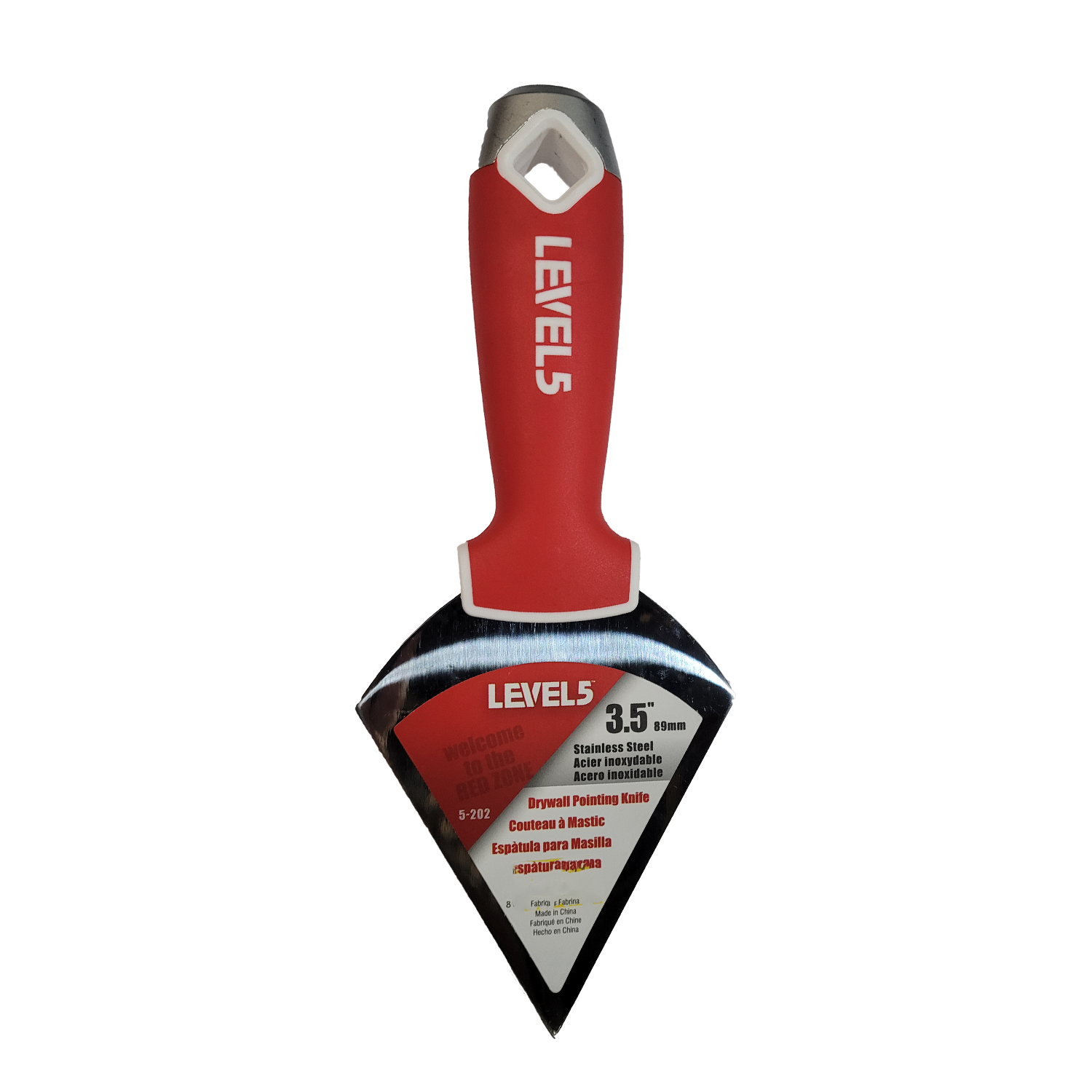 Level 5 3.5" Stainless Steel Pointed Drywall Joint Knife